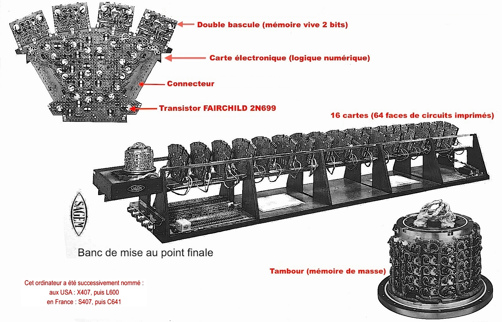 Micro ordinateur face éclaté
